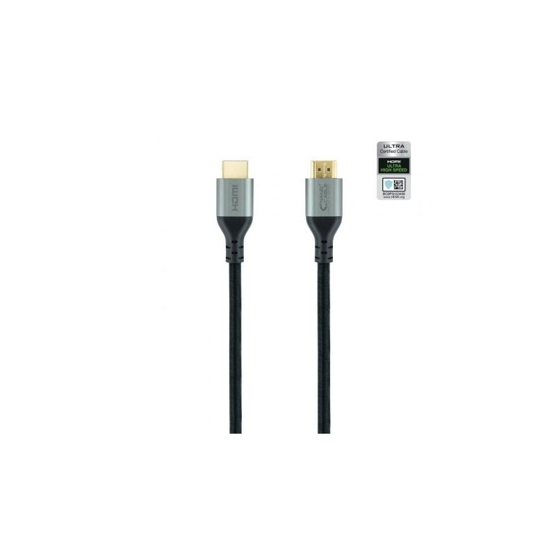 Cable HDMI 2-1 8K Nanocable 10-15-8101- HDMI Macho - HDMI Macho- 1m- Certificado- Negro