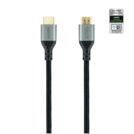 Cable HDMI 2-1 8K Nanocable 10-15-8101- HDMI Macho - HDMI Macho- 1m- Certificado- Negro