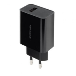 Cargador de Pared Nanocable 10-10-2004- 1xUSB- 2-1A- Negro