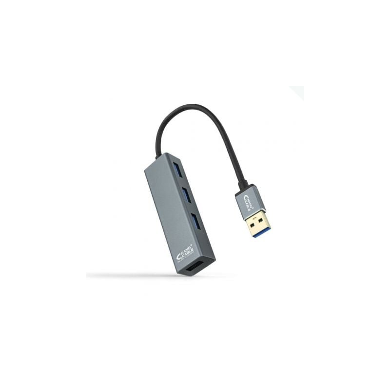 Hub USB 3-0 Nanocable 10-16-4402- 4xUSB- Gris