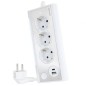 Regleta con Interruptor Nanocable 10-37-0013-W- 3 Tomas de Corriente- 1 USB- 1 USB Tipo-C- Cable 1-5m- Blanca