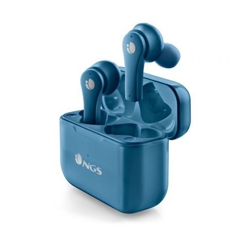 Auriculares Bluetooth NGS Ártica Bloom con estuche de carga- Autonomía 6h- Azules