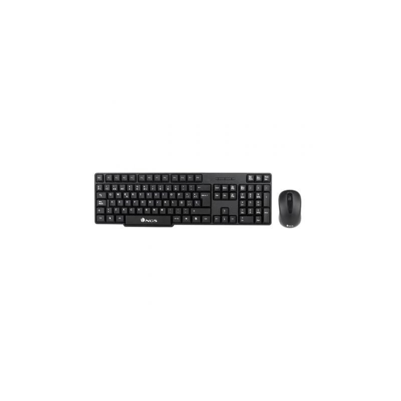 TECLADO + RATÓN NGS WIRELESS EUPHORIAKIT USB NEGRO