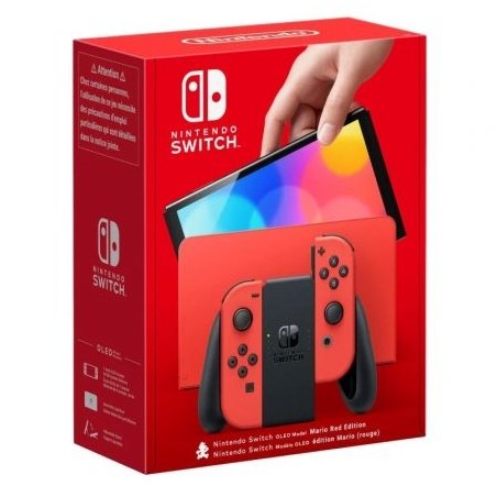 Nintendo Switch Versión OLED Mario Red Edition - Incluye Base- 2 Mandos Joy-Con