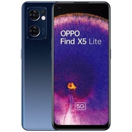 Smartphone Oppo Find X5 Lite 8GB- 256GB- 6-43"- 5G- Negro Estrellado