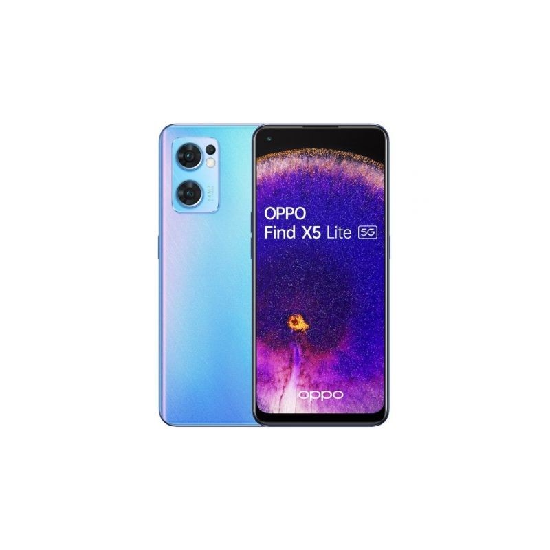 Smartphone Oppo Find X5 Lite 8GB- 256GB- 6-43"- 5G- Azul Estelar