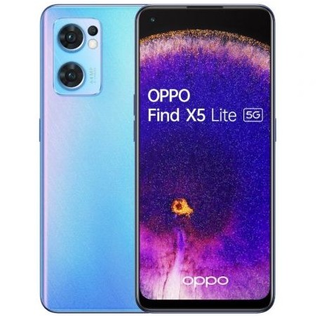 Smartphone Oppo Find X5 Lite 8GB- 256GB- 6-43"- 5G- Azul Estelar