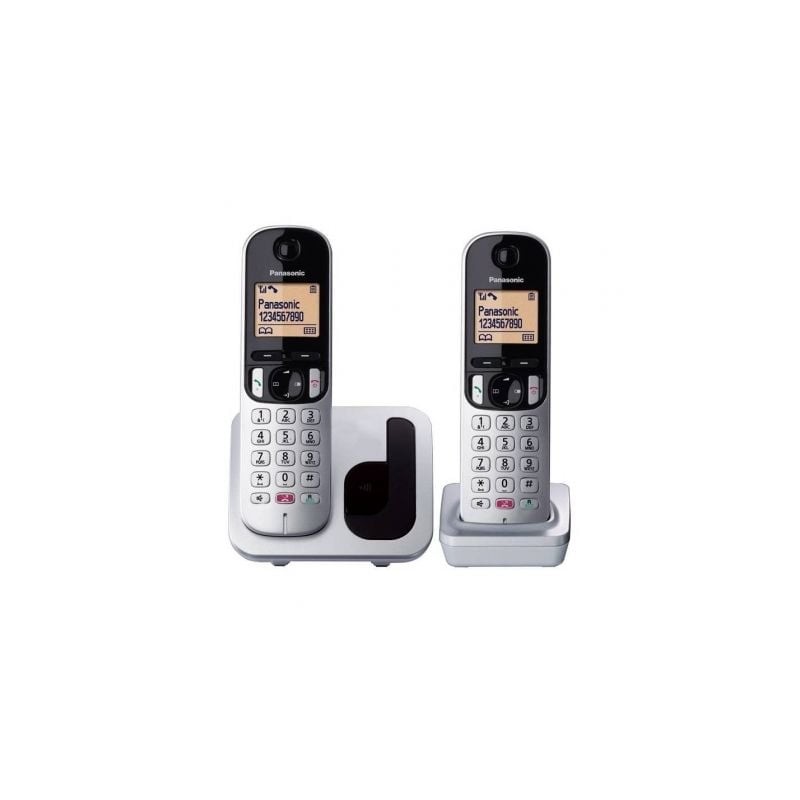 Teléfono Inalámbrico Panasonic KX-TGC252SPS- Pack DUO- Plata