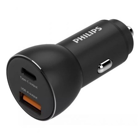 Cargador de Coche Philips DLP2521- 2xUSB- 36W