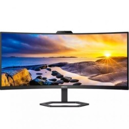 Monitor Profesional Ultrapanorámico Curvo Philips 34E1C5600HE 34"- WQHD- Webcam- Multimedia- Regulable en altura- Negro