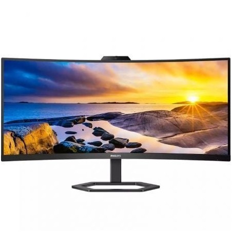 Monitor Profesional Ultrapanorámico Curvo Philips 34E1C5600HE 34"- WQHD- Webcam- Multimedia- Negro