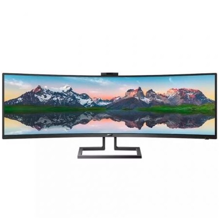 Monitor Profesional Ultrapanorámico Curvo Philips 499P9H 48-8"- Dual QHD- Webcam- Multimedia- Regulable en altura- Negro