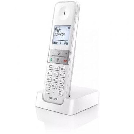 Teléfono Inalámbrico Philips D4701W-34- Blanco