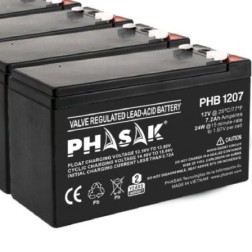 Batería Phasak PHB 1207 compatible con SAI-UPS PHASAK según especificaciones