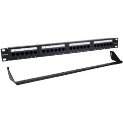 Patch Panel Phasak PU 2424- 24 Puertos- Cat-6- Altura 1U- Gestión de Cables