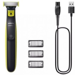 Cortabarbas Philips Oneblade QP2724-10- con Batería- 3 Accesorios