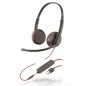 Auriculares HP-POLY Plantronics Blackwire C3225- con Micrófono- Jack 3-5- USB- Negros