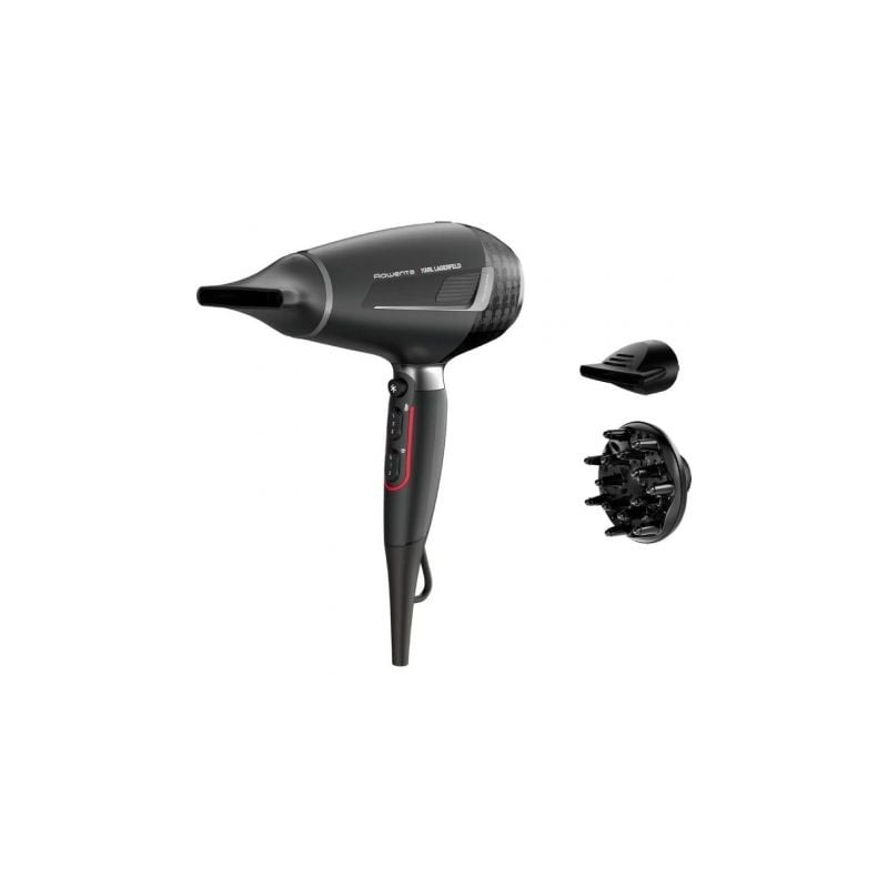 Secador Rowenta K-PRO Stylist Karl Lagerfeld- 2200W- Negro