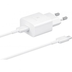 Cargador de Pared Samsung EP-T1510XWE- 1xUSB Tipo-C + Cable USB Tipo-C- 15W