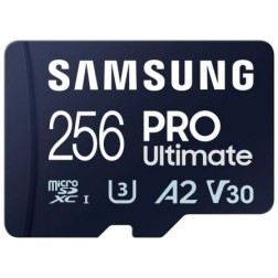 Tarjeta de Memoria Samsung Pro Ultimate 256GB microSD XC con Adaptador- Clase 10- 200MBs