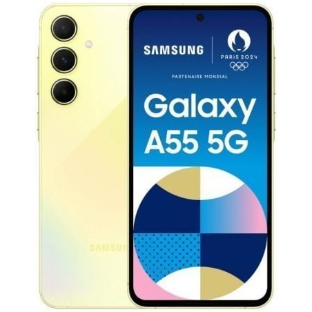 Smartphone Samsung Galaxy A55 8GB- 256GB- 6-6"- 5G- Amarillo