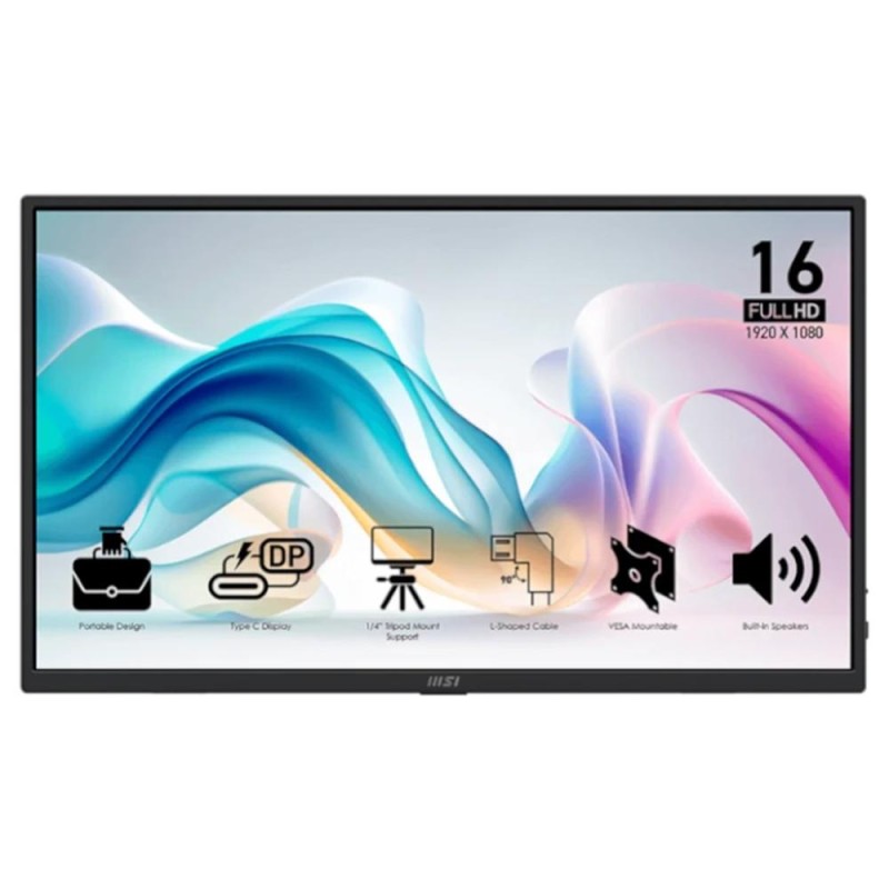 Monitor msi mp165 e6 15-6 pulgadas fhd