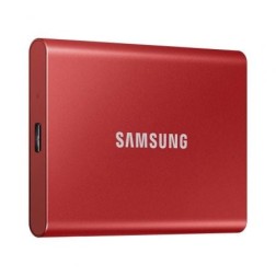 Disco Externo SSD Samsung Portable T7 1TB- USB 3-2- Rojo