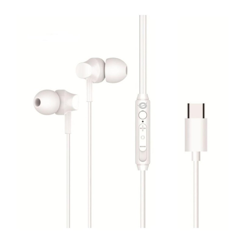 Auricular intrauditivo usb - c conceptronic brendan03w 1-2m