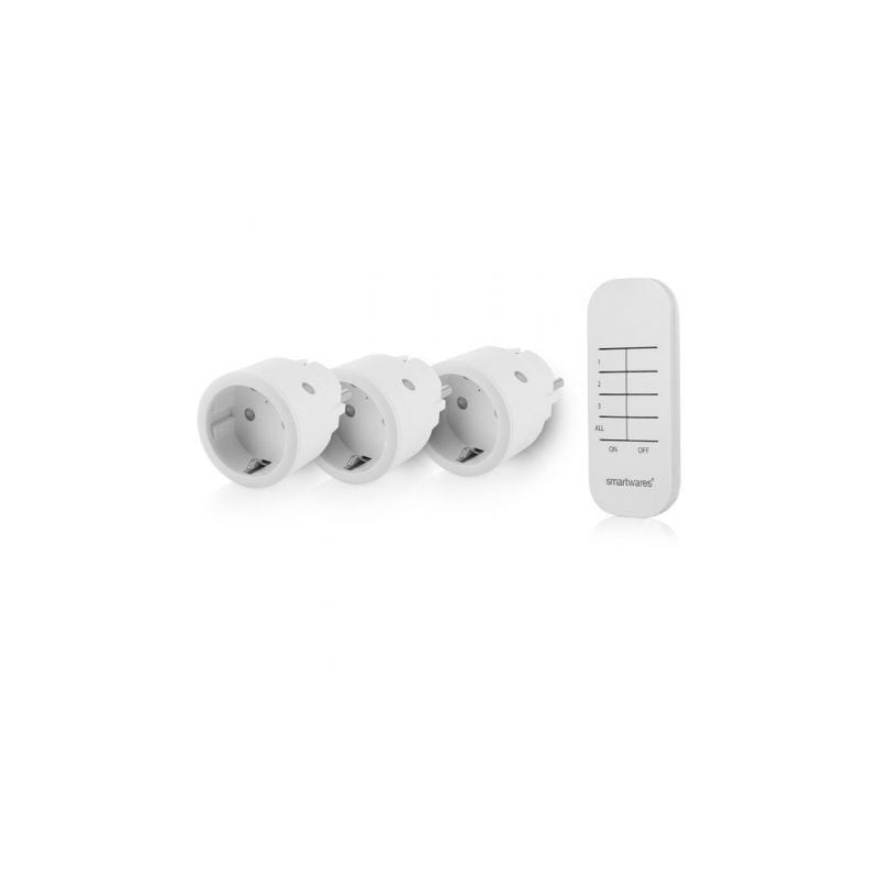 Set de Enchufes Inalámbricos Smartwares SH4-99578- Blancos