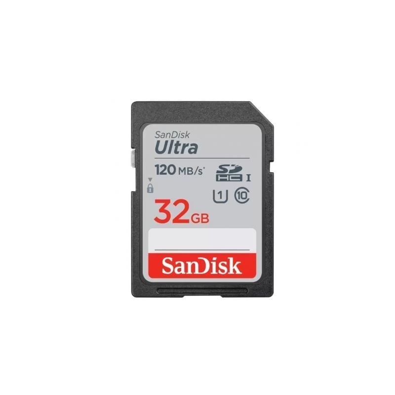 Tarjeta de Memoria SanDisk Ultra 32GB SD HC UHS-I - SDXC- Clase 10- 120MBs