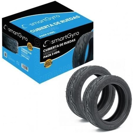 Pack 2 Cubiertas para Patines SmartGyro Tubeless SG27-320- 10 x 2-75 - 6,5 Compatible con Speedway - Rockway y Crossover