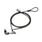 Cable seguridad conceptronic custodio02bnmt doble cabezal