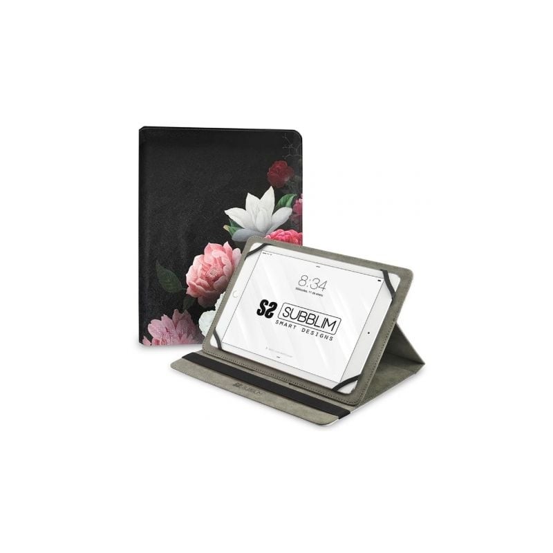 Funda Subblim Trendy Case Rosas para Tablet de 11"- Negra