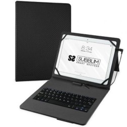 Funda con Teclado Subblim Keytab Pro USB para Tablets de 10-1"-11"- Negra