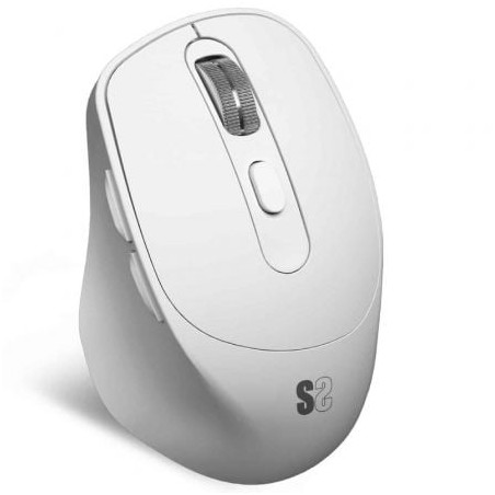 Ratón Ergonómico Inalámbrico por Bluetooth- 2-4GHz Subblim Comfort Ergo Dual Battery- Batería recargable- Hasta 2400 DPI- Blanco