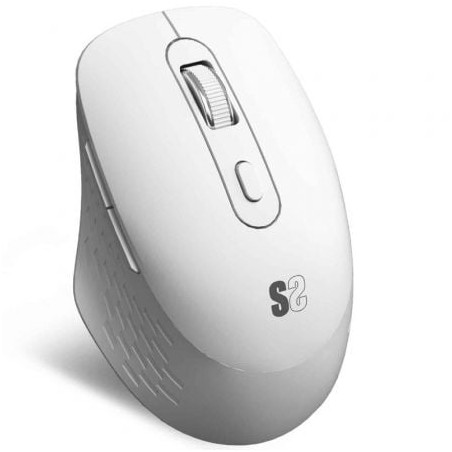 Ratón Ergonómico Inalámbrico por Bluetooth- 2-4GHz Subblim Curve Ergo Dual Battery- Batería recargable- Hasta 1600 DPI- Blanco