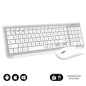 Teclado y Ratón Inalámbrico Subblim Combo Dual Prestige Extendido- Blanco y Plata