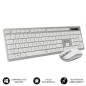 Teclado y Ratón Inalámbrico Subblim Combo Wireless Ergo Keys Silent Flat HQ- Plata y Blanco