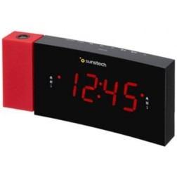 Despertador Sunstech FRDP3- Radio FM- Rojo