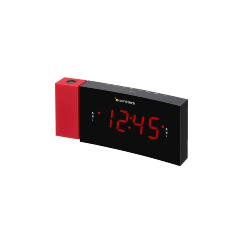 Despertador Sunstech FRDP3- Radio FM- Rojo