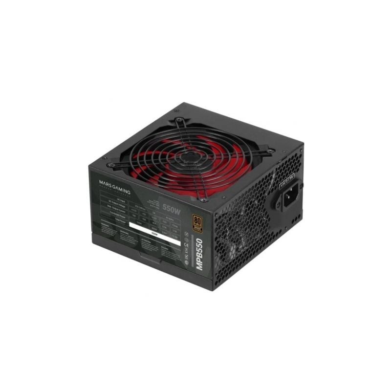 Fuente de Alimentación Mars Gaming MPB550- 550W- Ventilador 12cm- 80 Plus Bronze