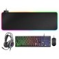 Pack Gaming Mars Gaming MCPEX- Teclado H-MECH + Ratón Óptico + Auriculares con Micrófono + Alfombrilla