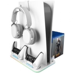 Soporte Multifunción RGB para PS5 Mars Gaming MPS5-B2- Blanco