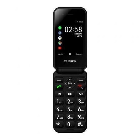 Teléfono Móvil Telefunken S740 para Personas Mayores- Negro