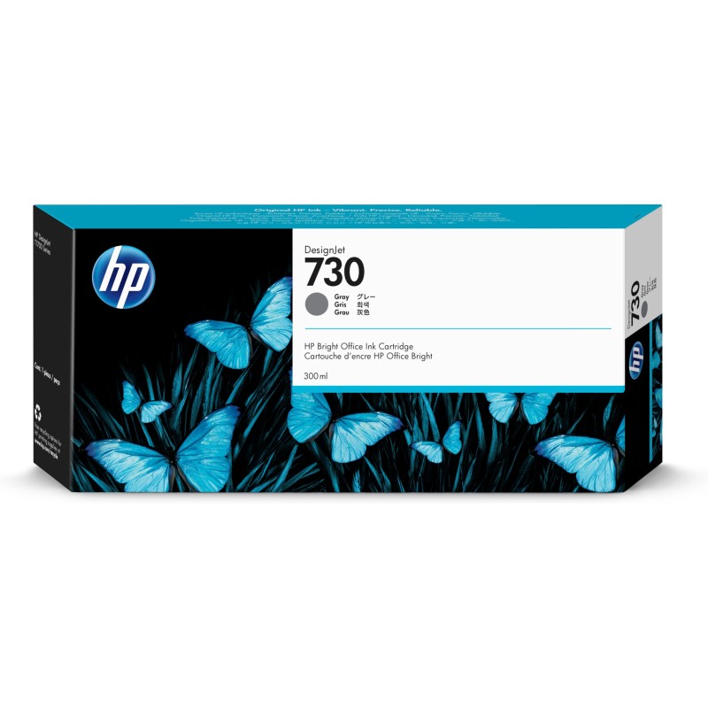 Cartucho tinta hp 730 gris 300ml