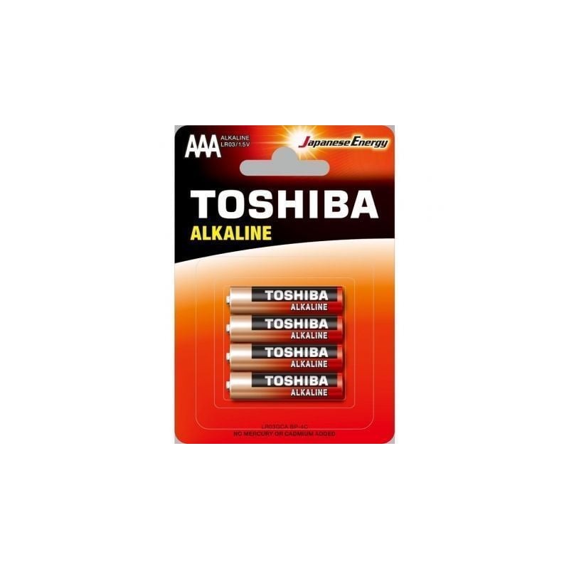 Pack de 4 Pilas AAA Toshiba Alkaline LR03- 1-5V- Alcalinas