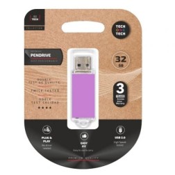 Pendrive 32GB Tech One Tech Basic USB 2-0- Purpura Claro