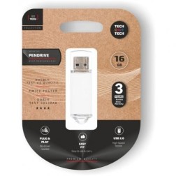 Pendrive 16GB Tech One Tech Basic USB 2-0- Blanco