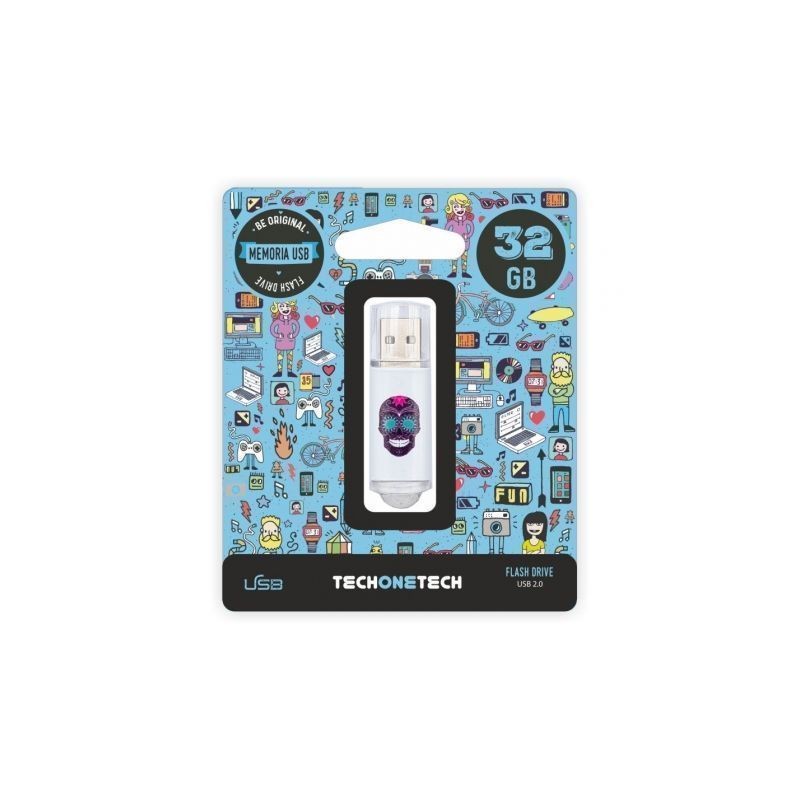 Pendrive 32GB Tech One Tech Calavera Maya USB 2-0