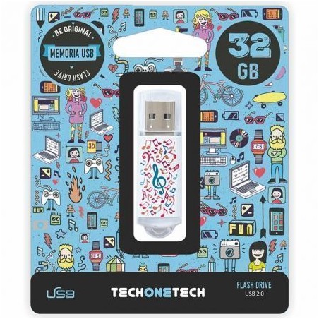 Pendrive 32GB Tech One Tech Music Dream USB 2-0